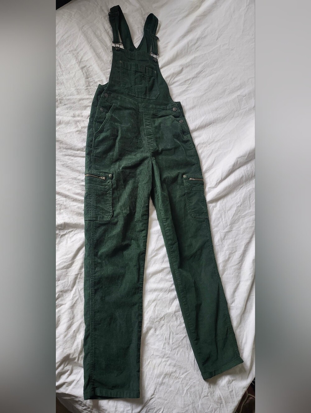 American Eagle Outfitters Dark Green Corduroy Overalls